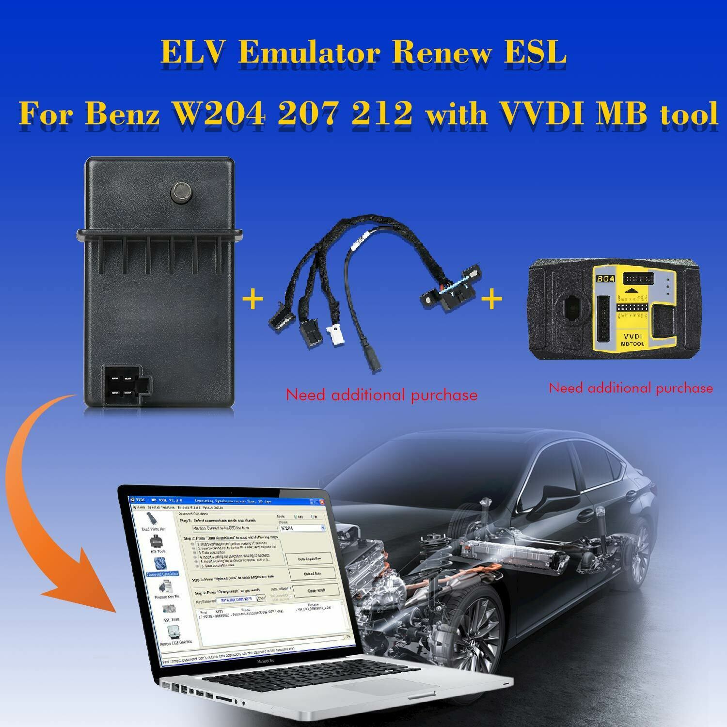 Xhorse ESL Emulator / ELV Emulator for Benz 204 207 212 with VVDI MB tool