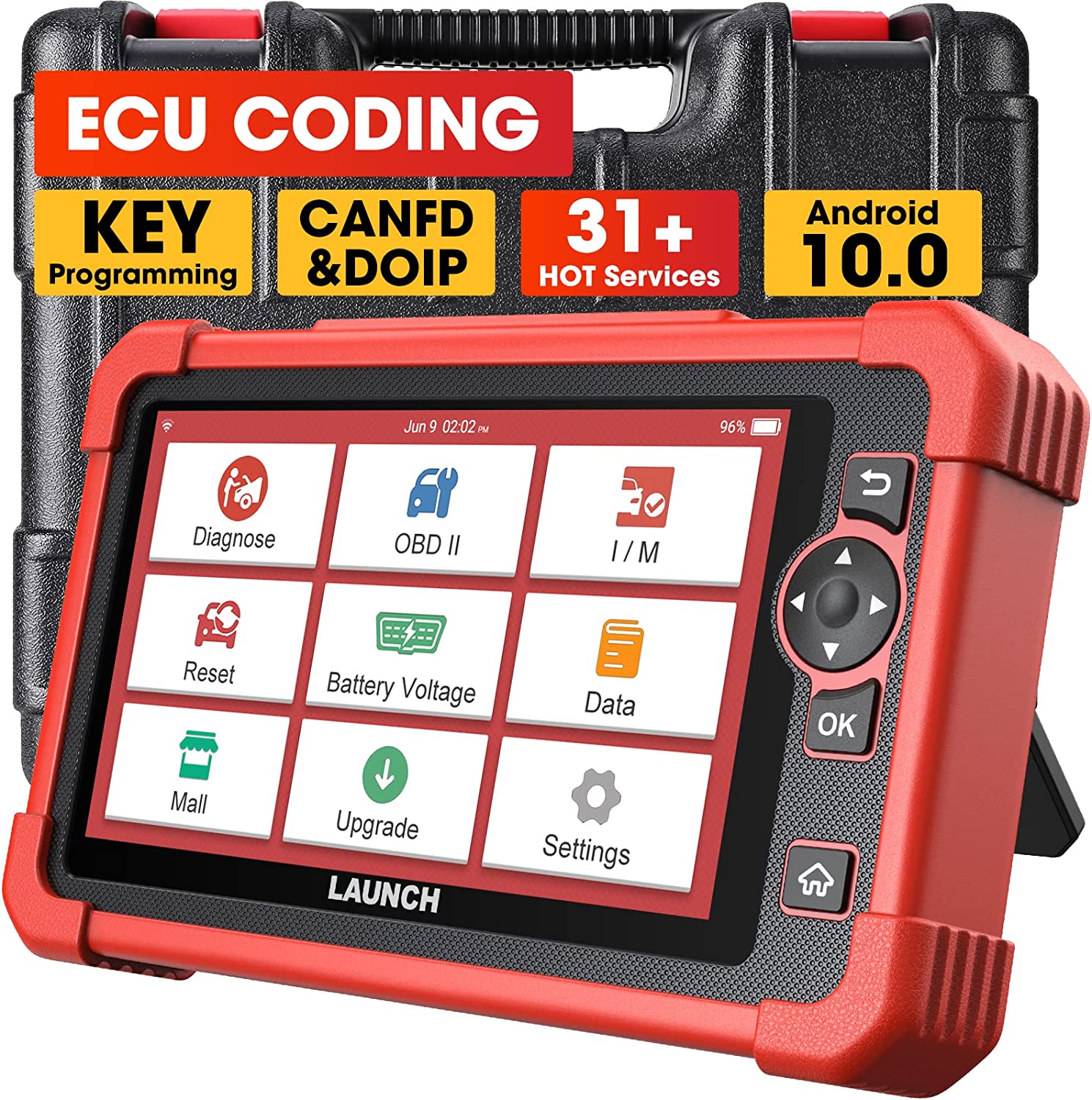 LAUNCH X431 CRP919X Professional Obd 2 Diagnostic Scan Tool,2022 Bidirectional Scan Tool,31+Service,100+ Brands,CAN FD/DoIP OBD2 Scanner Diagnostic Tool,All Systems Diagnostic Scanner, IMMO,Injector Coding Car Scanner