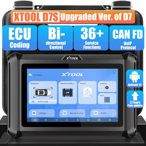 XTOOL D7S Automotive Diagnostic Scanner, Bidirectional Scan Tool, Upgrade of D7, ECU Coding, 36+ Resets, All Systems Diagnosis, Key Programming, Crankshaft Relearn, CAN FD & DoIP, 3 Years Updates