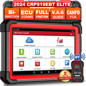 LAUNCH X431 CRP919EBT Elite Wireless Bidirectional Scan Tool, CANFD&DOIP, ECU Coding, 2024 Full System Diagnostic,31+ Reset,FCA AutoAuth,V.A.G Guide,Full Function,2Yrs Free Update,Upgraded of CRP919E