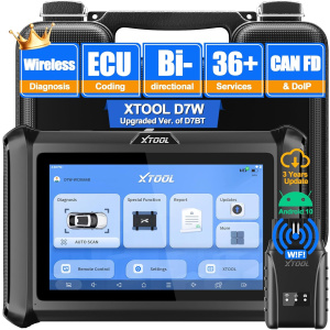 XTOOL D7W Wireless Bidirectional Scan Tool with 3-Year Updates, ECU Coding, CAN FD&DoIP, 36+ Resets, Key Programming, Crank Sensor Relearn, All System Car Diagnostic Scanner, Upgraded Ver. of D7/D7BT
